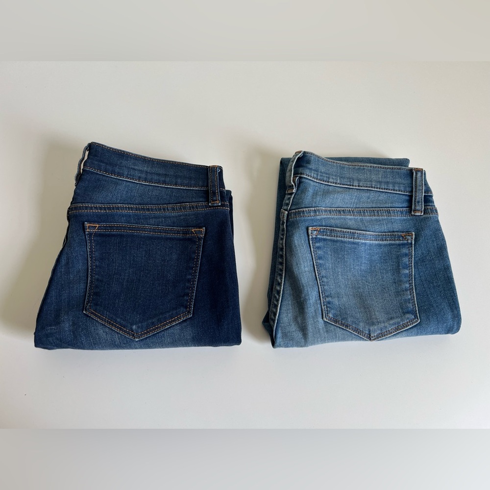 24 J. Crew factory skinny jeans denim lot of 2 blue women’s